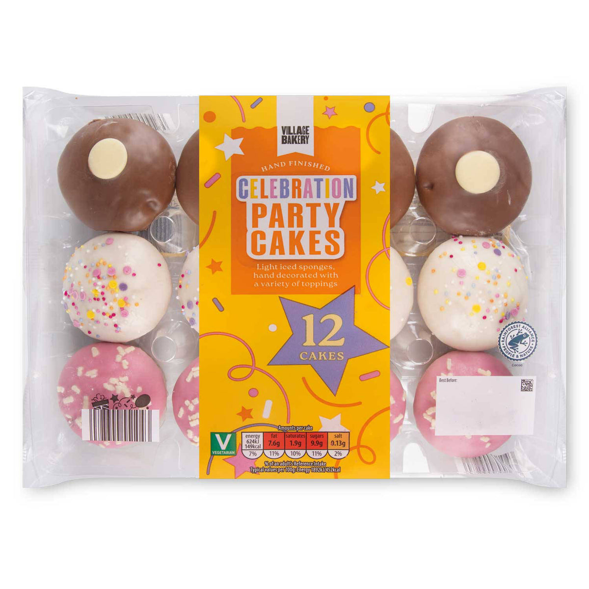 Party Cakes wheat flour British snack cakes, UK version