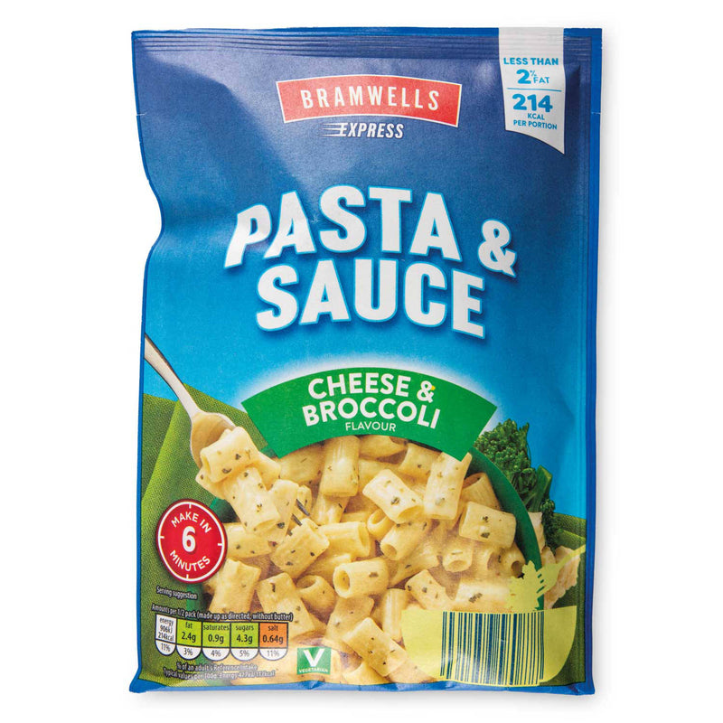Pasta and sauce mix cheese and broccoli (British brand)