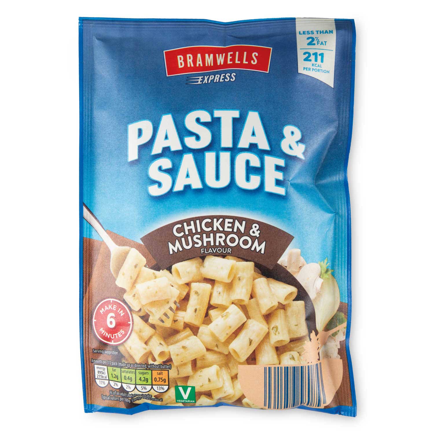 Pasta and sauce mix chicken and mushroom, imported from the UK