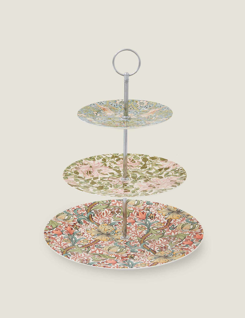 Morris & Co patterned porcelain cake stand - British product
