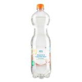 Peach and passion fruit sparkling water, imported from the UK