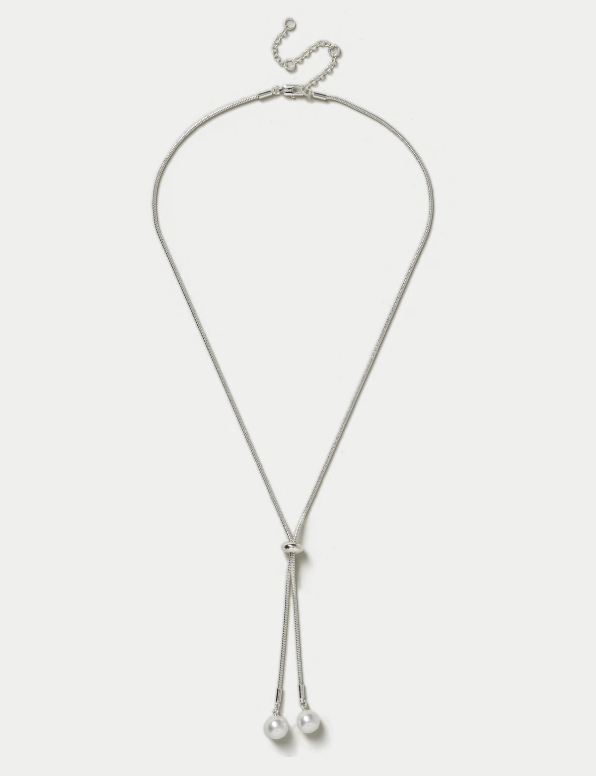 Pearl Cream Long Lariat necklace, imported from the UK
