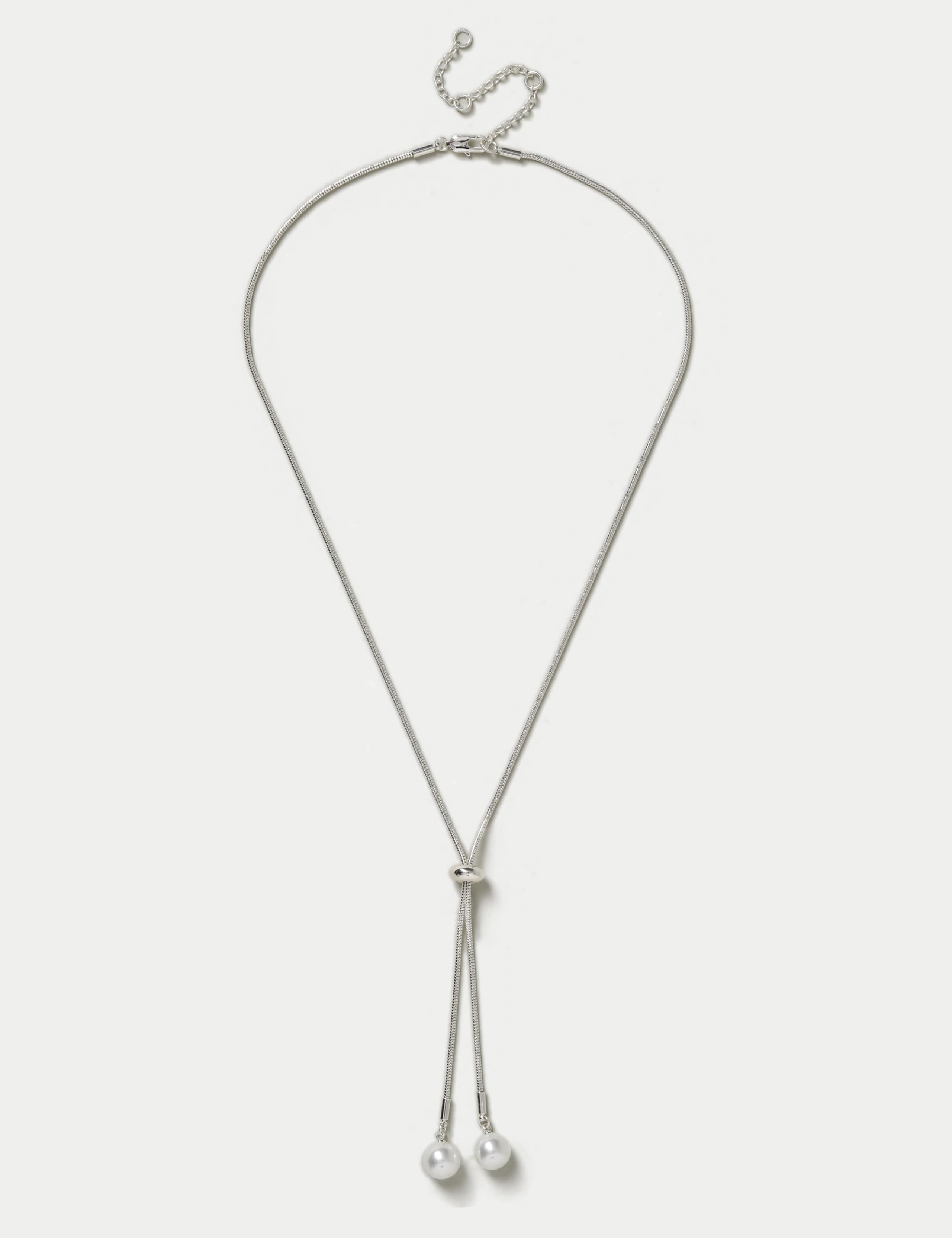 Pearl Cream Long Lariat necklace, imported from the UK