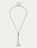 Pearl Cream Long Lariat necklace, imported from the UK