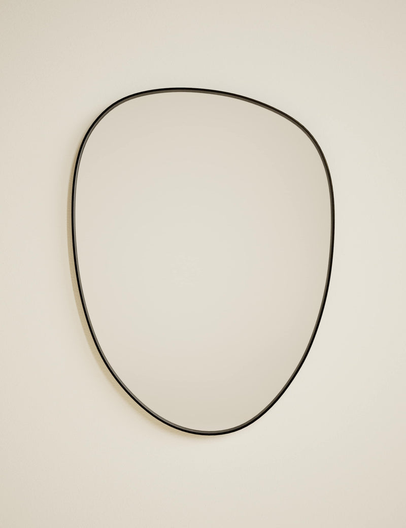 Pebble metal curved wall mirror, imported from the UK
