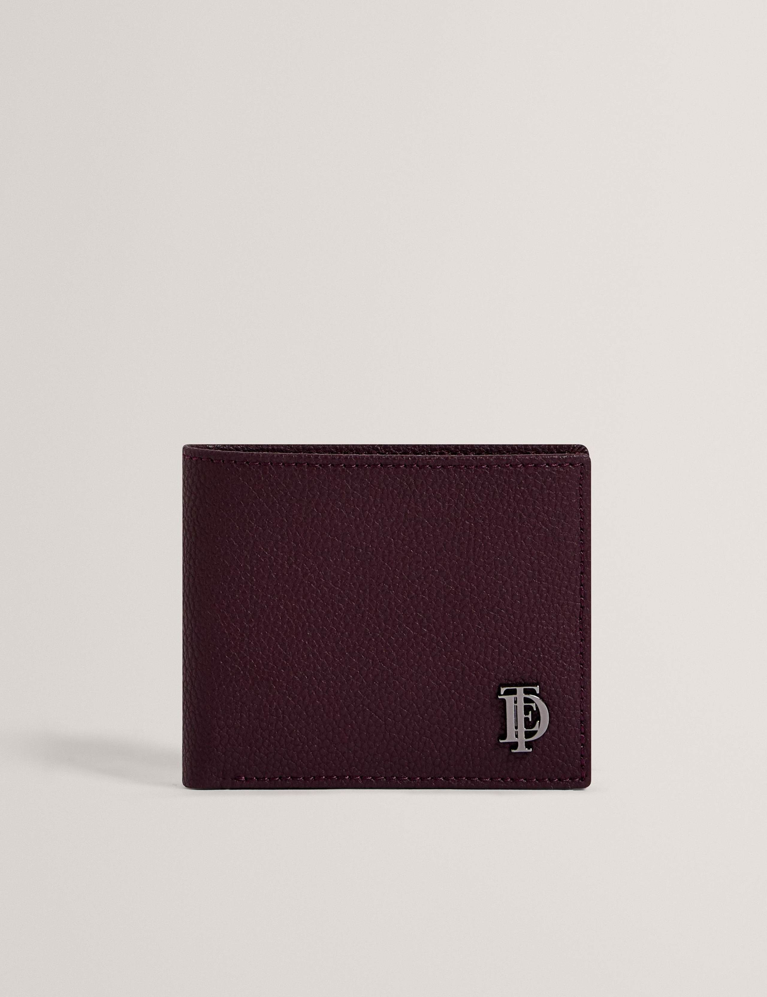 Ted Baker pebbled leather bi-fold wallet 9x11cm - British product