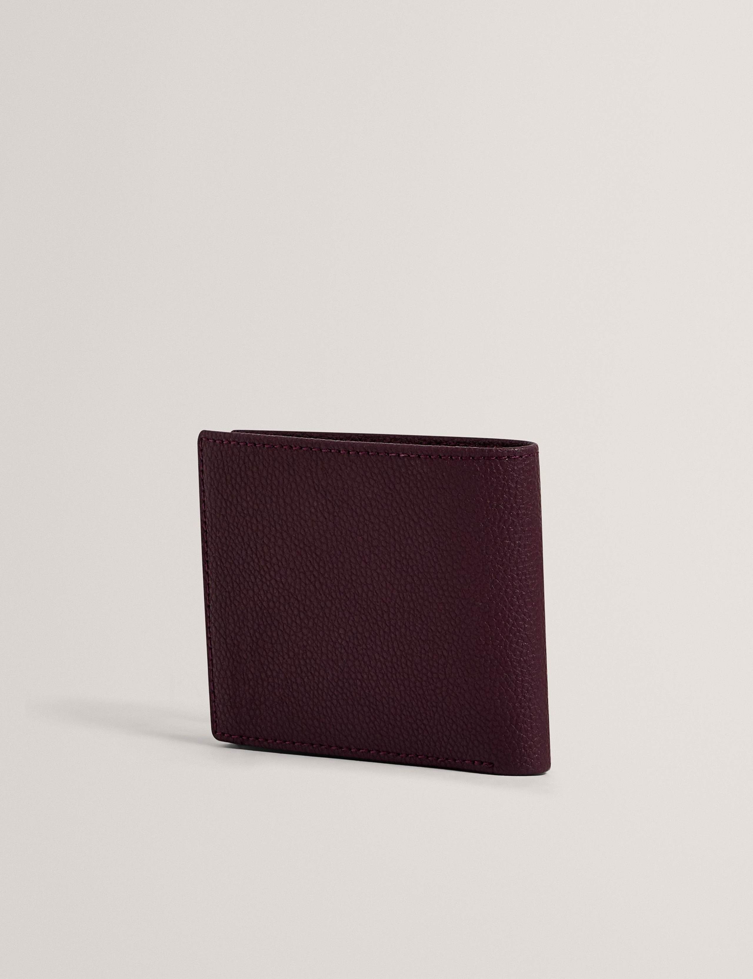 Ted Baker pebbled leather bi-fold wallet 9x11cm - British product