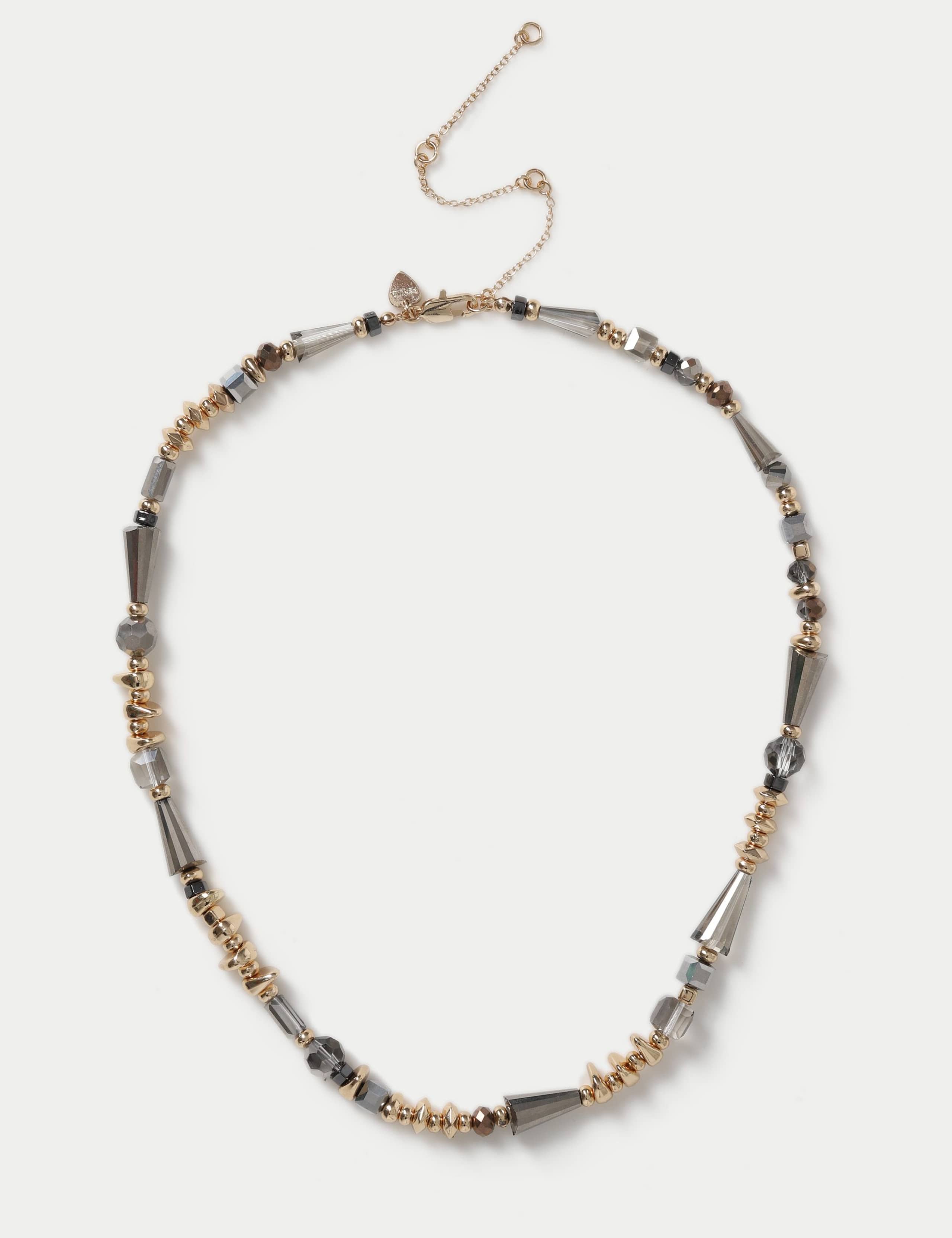 Per Una grey glass beaded necklace (British brand)