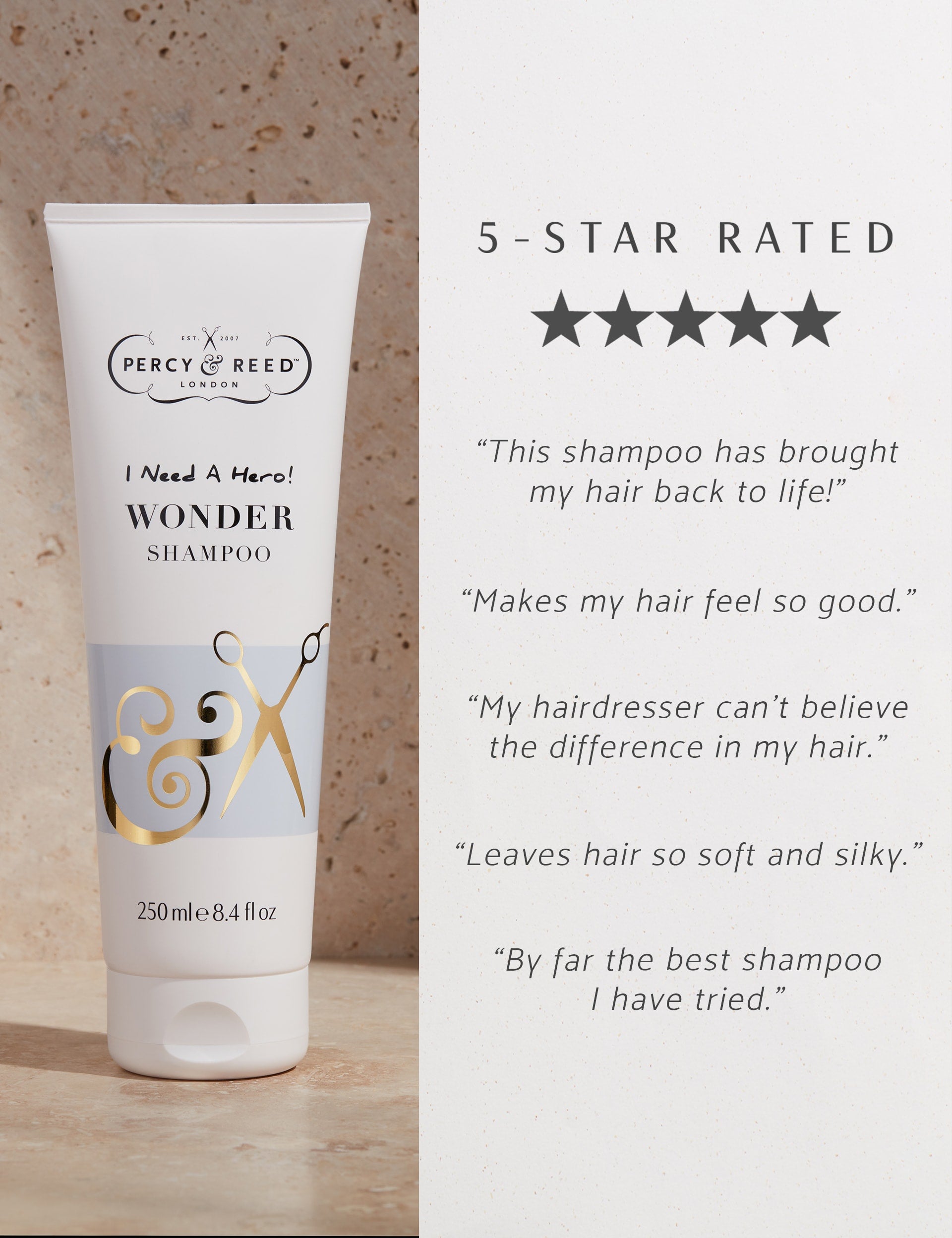 Percy & Reed Wonder Shampoo 250ml, UK version