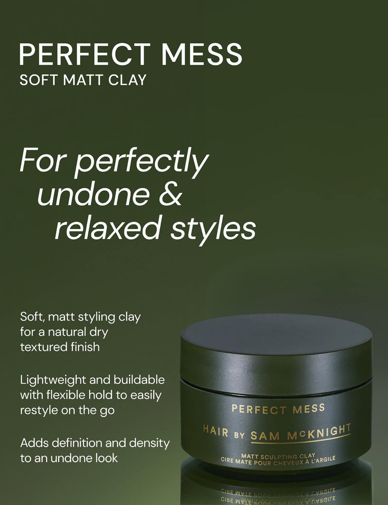 Sam McKnight Perfect Mess Matt Sculpting Clay 50ml, imported from the UK