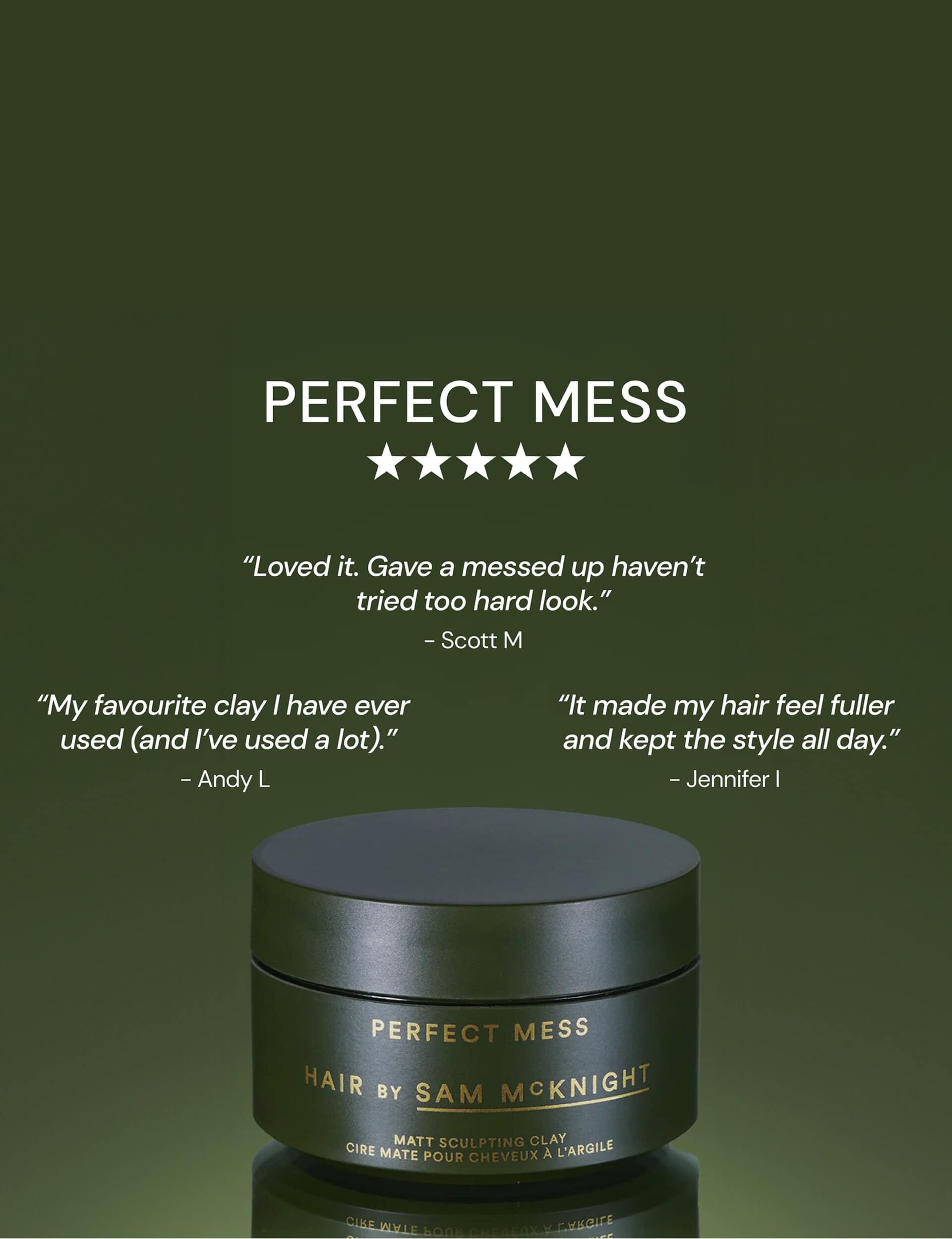 Sam McKnight Perfect Mess Matt Sculpting Clay 50ml, imported from the UK
