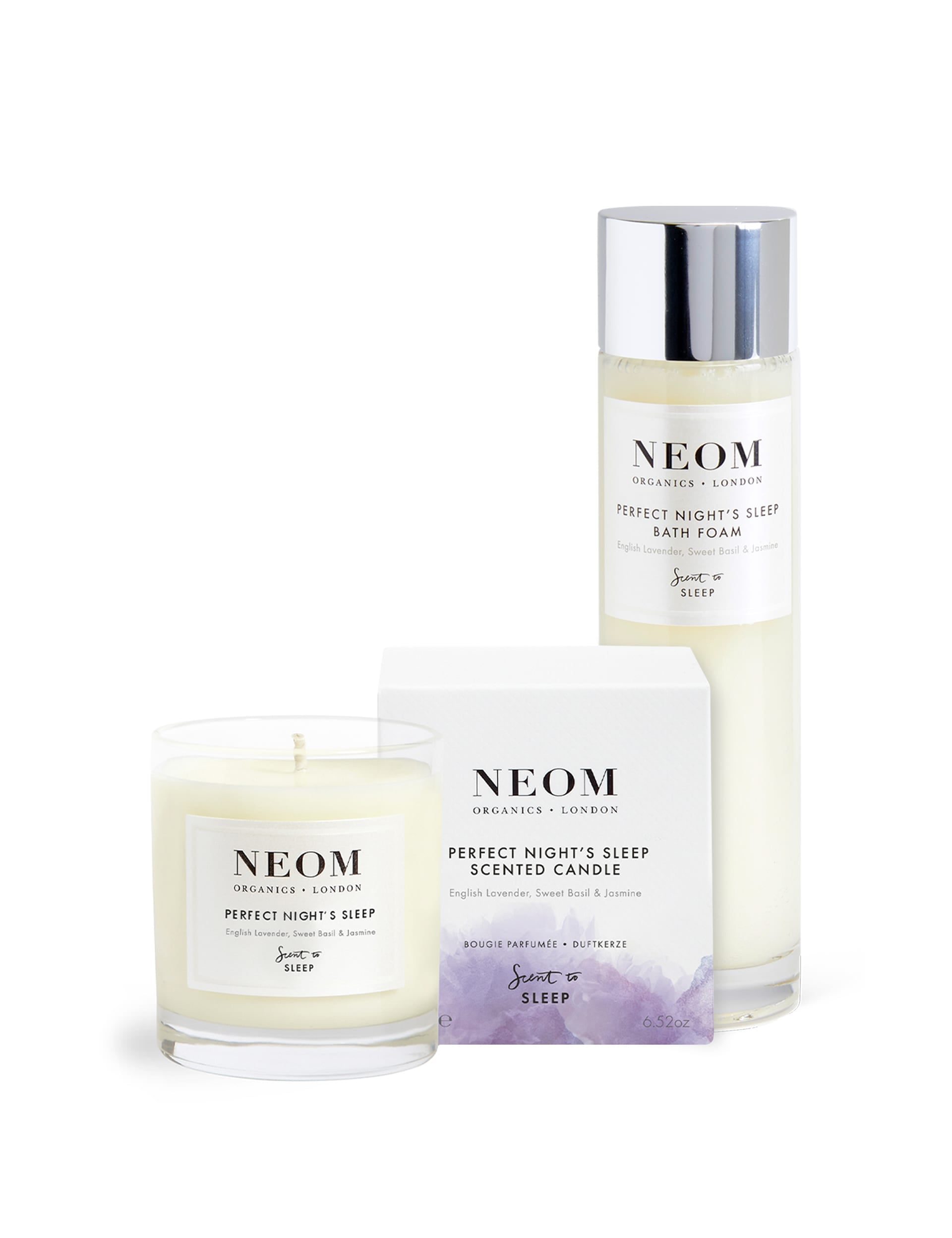 NEOM Perfect Night's Sleep Bath Foam 200ml, imported from the UK
