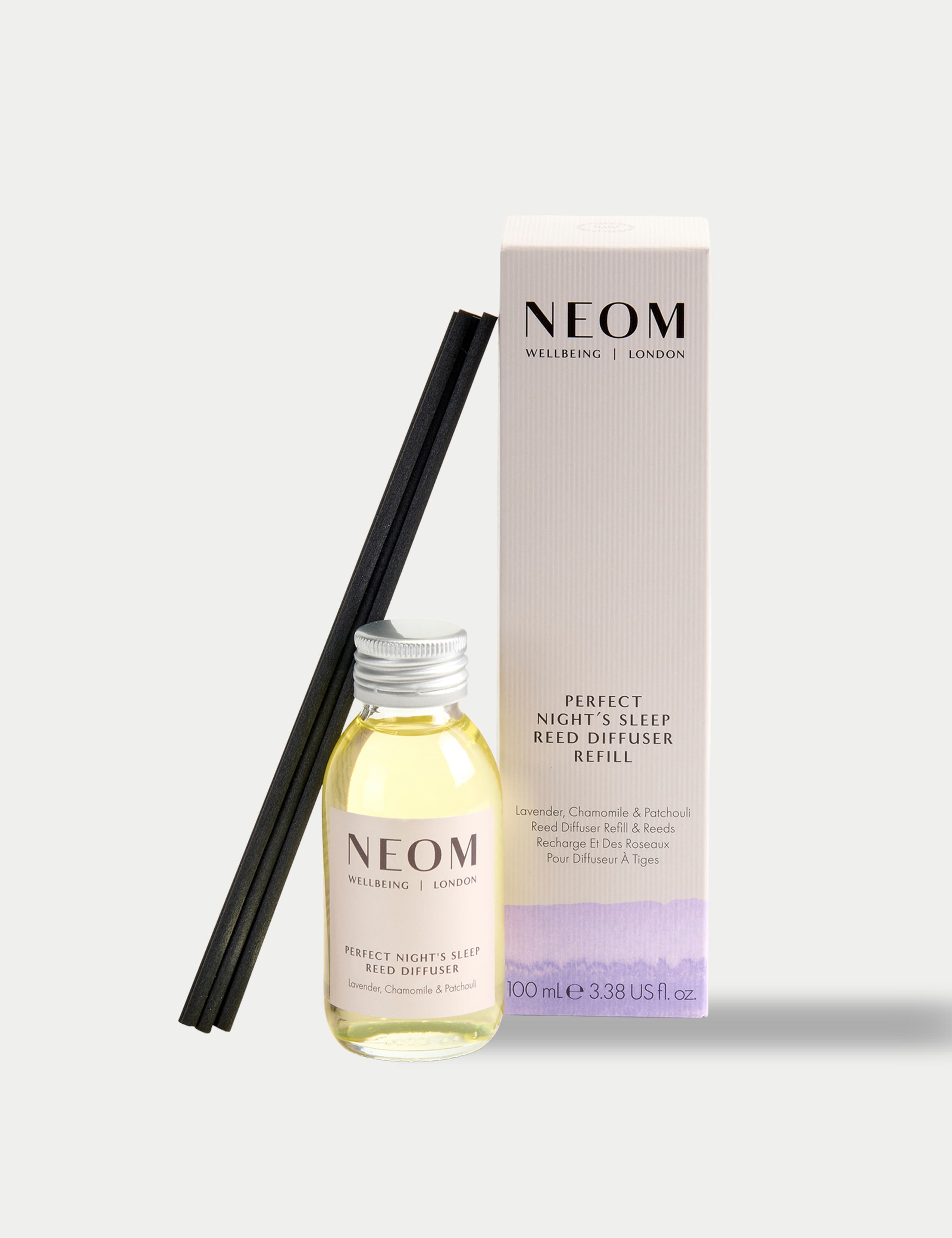 NEOM Perfect Night's Sleep Reed Diffuser Refill 100ml, imported from the UK