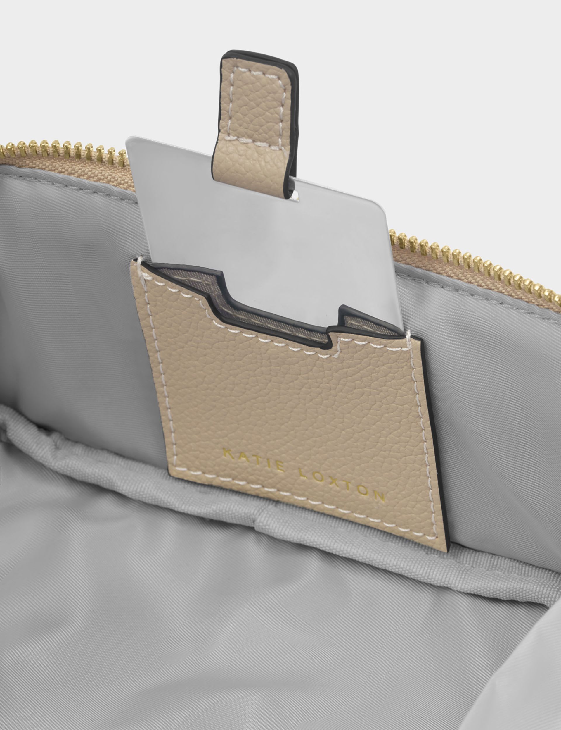 Katie Loxton faux leather make-up bag with mirror (British brand)
