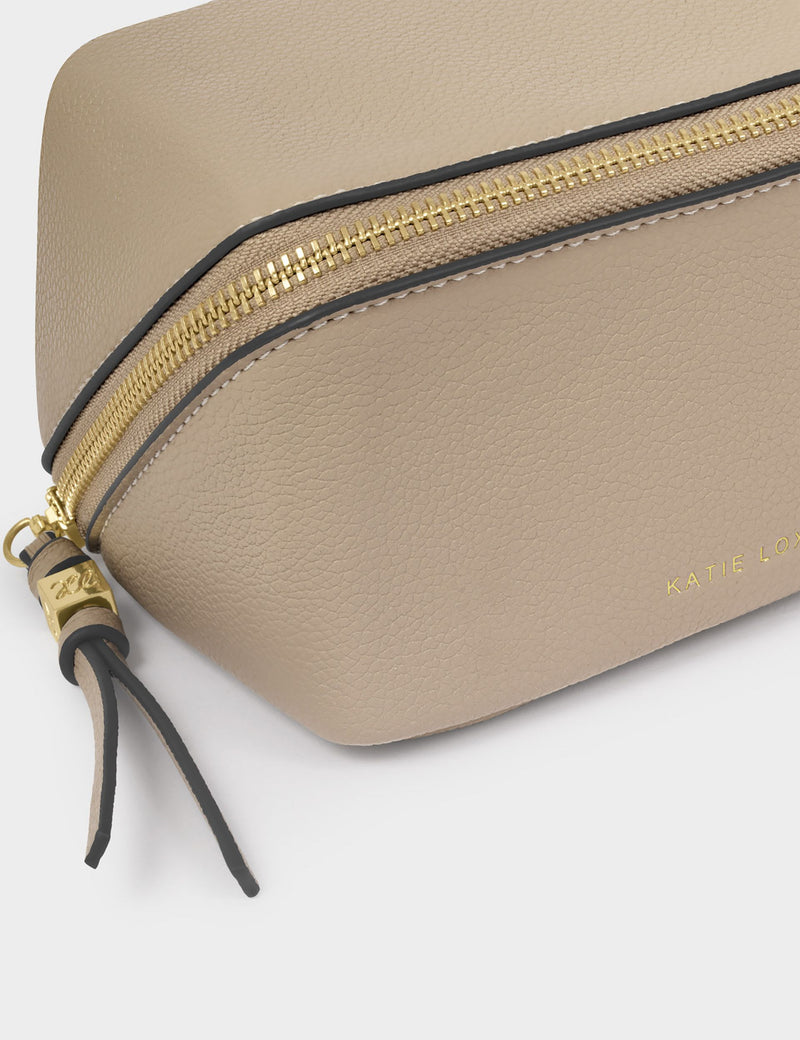 Katie Loxton faux leather make-up bag with mirror (British brand)