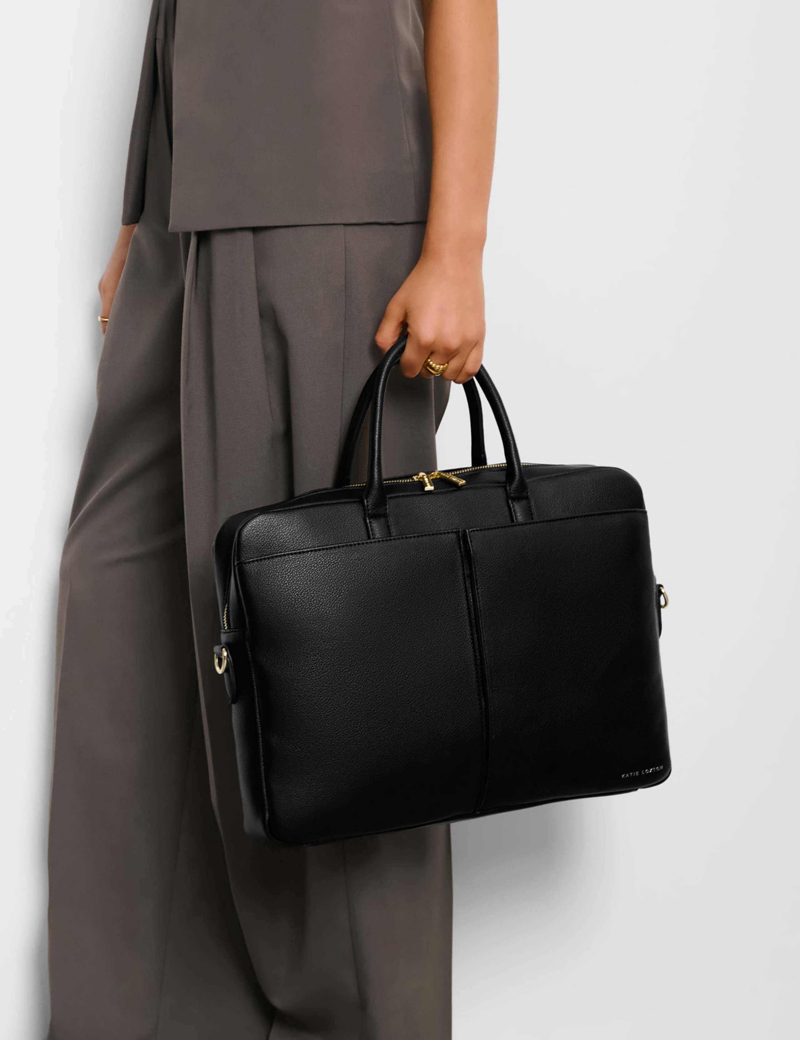 Katie Loxton personalised faux leather laptop bag (British brand)