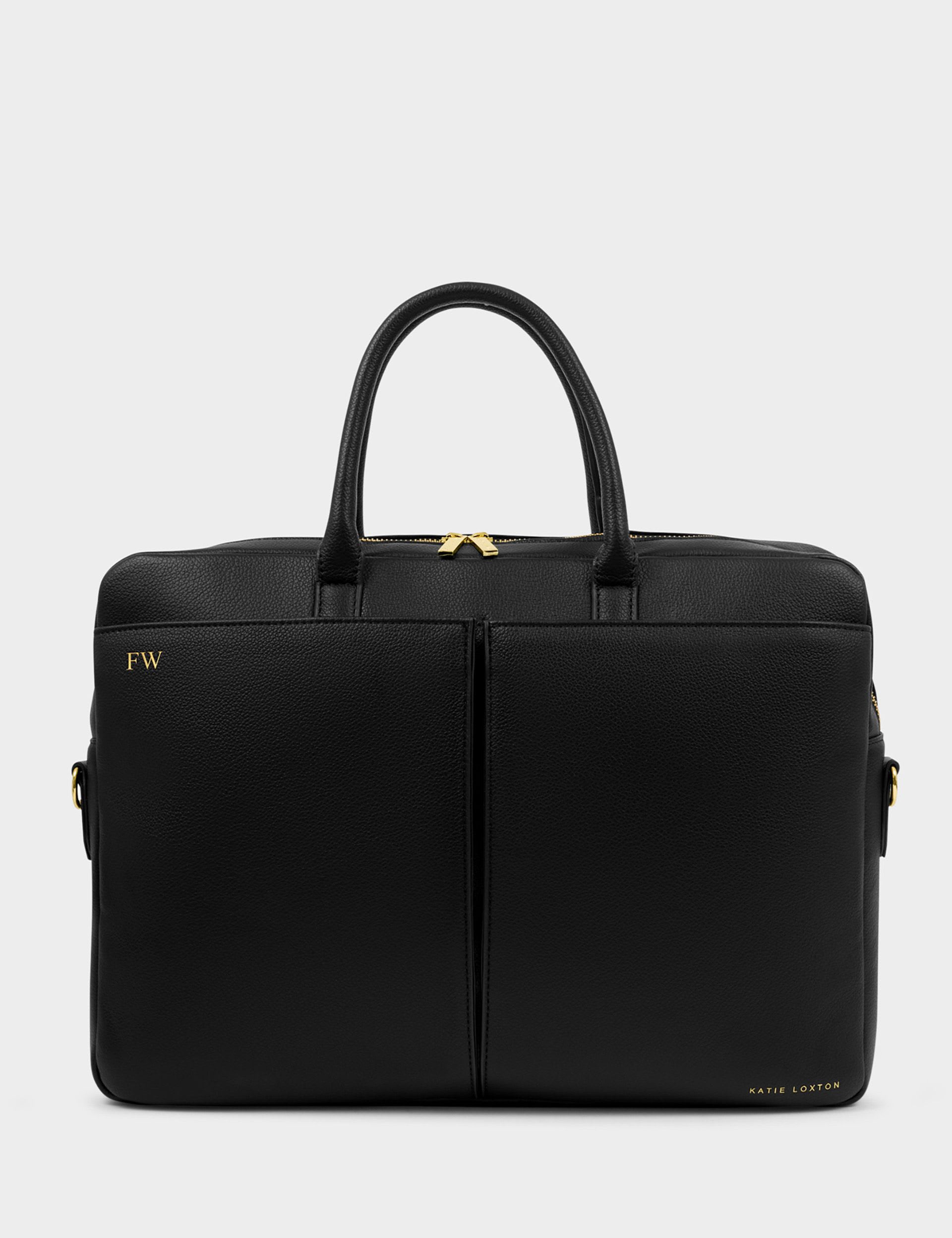 Katie Loxton personalised faux leather laptop bag (British brand)