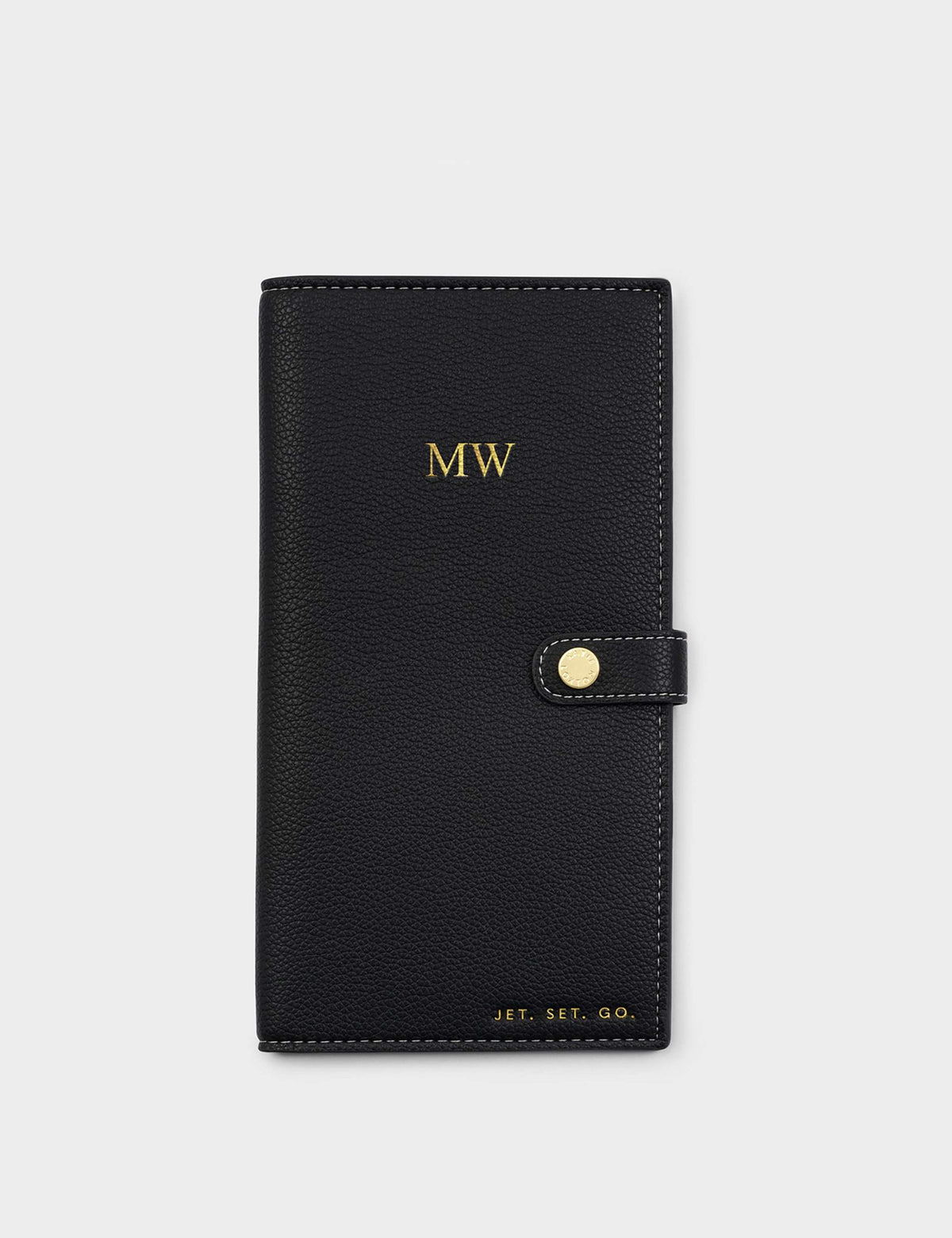 Katie Loxton personalised faux leather travel wallet with gold initials (British brand)