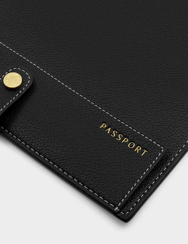 Katie Loxton personalised faux leather travel wallet with gold initials (British brand)