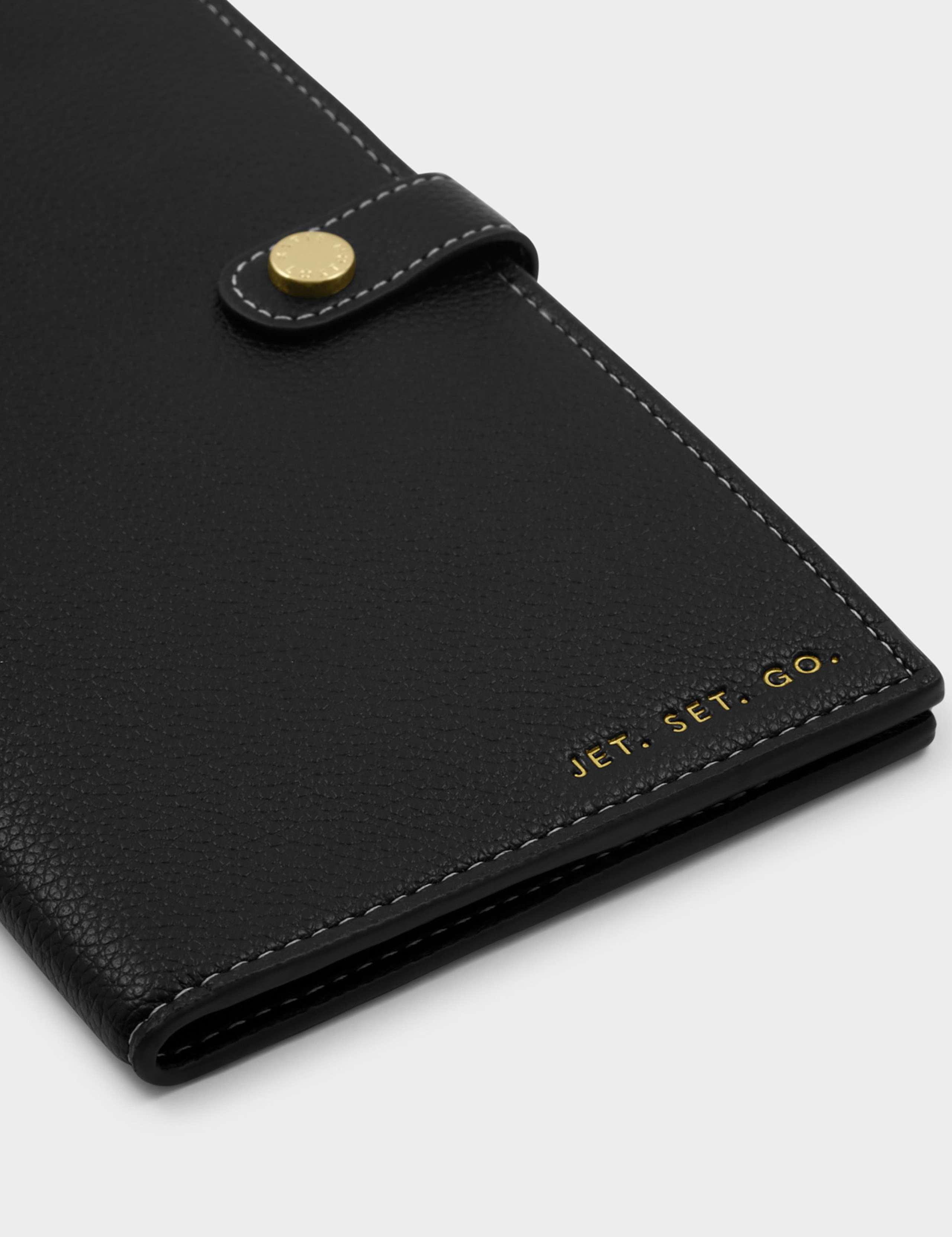 Katie Loxton personalised faux leather travel wallet with gold initials (British brand)