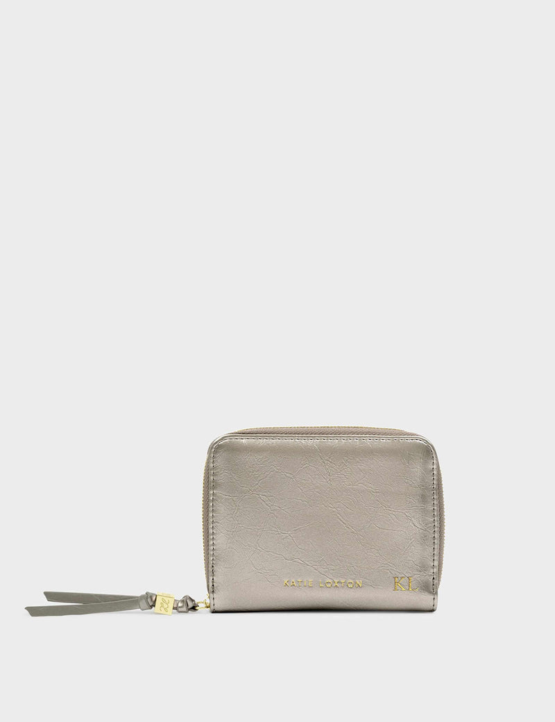 Katie Loxton metallic jewellery travel case faux leather - British product