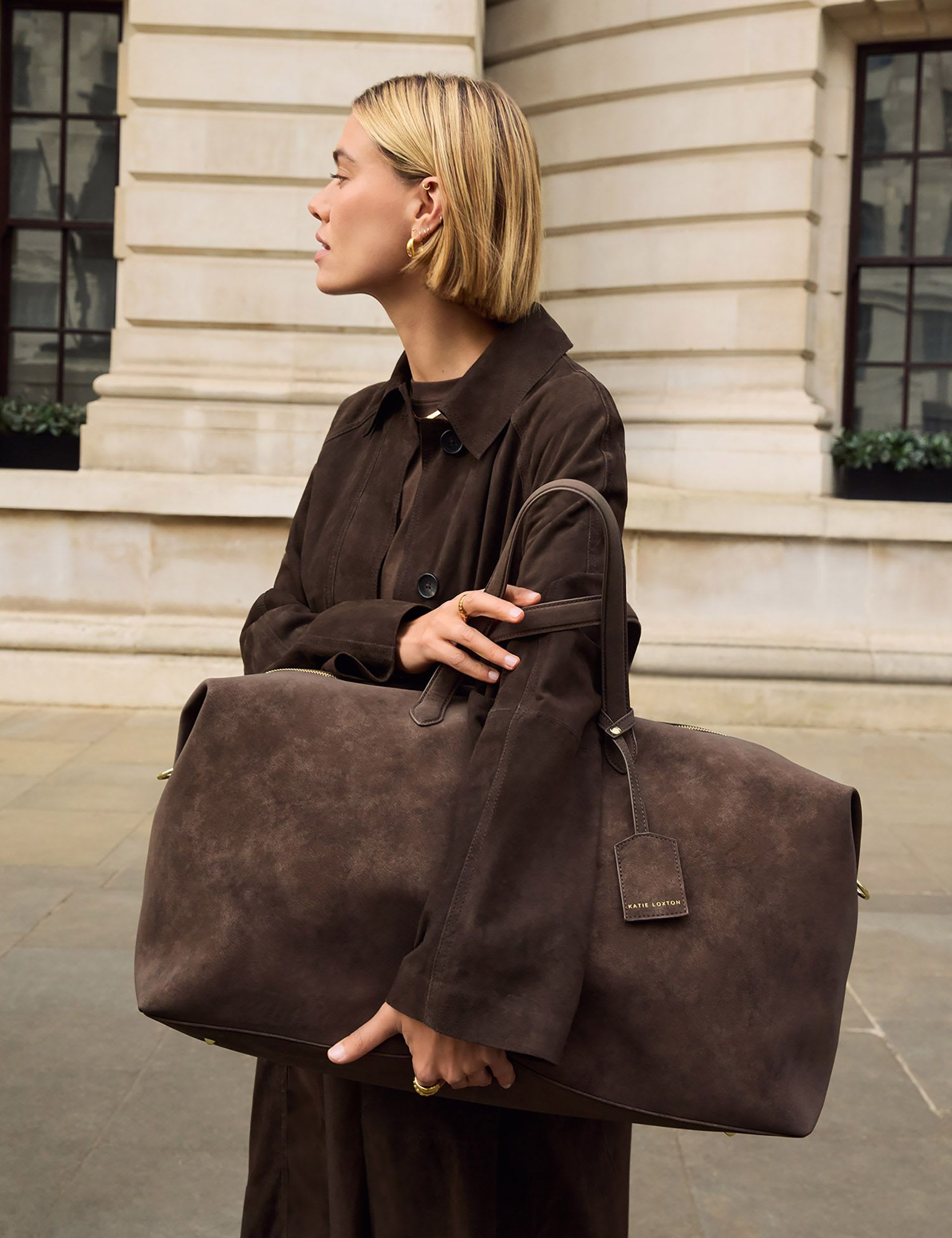Katie Loxton suedette weekend bag personalisation UK version