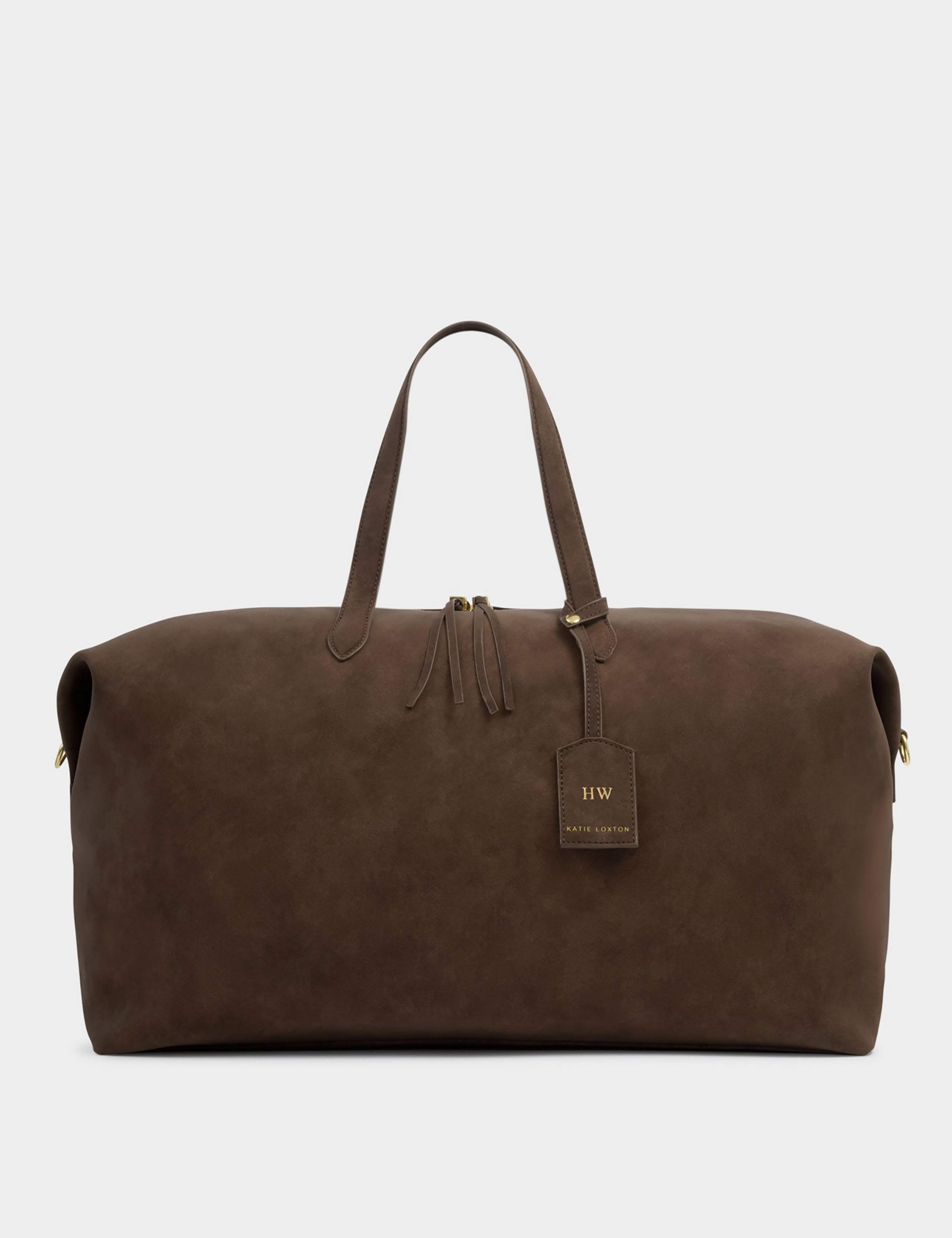 Katie Loxton suedette weekend bag personalisation UK version