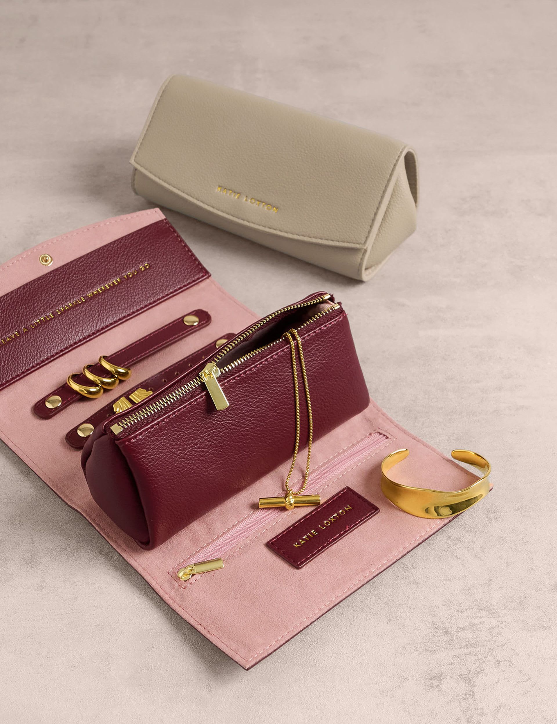 Katie Loxton personalised travel jewellery organiser 8x18x8 cm - British product