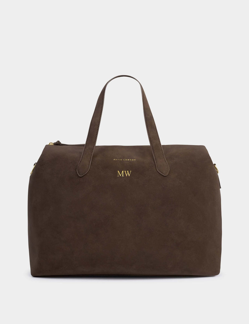 Katie Loxton weekend bag in faux suede, imported from the UK