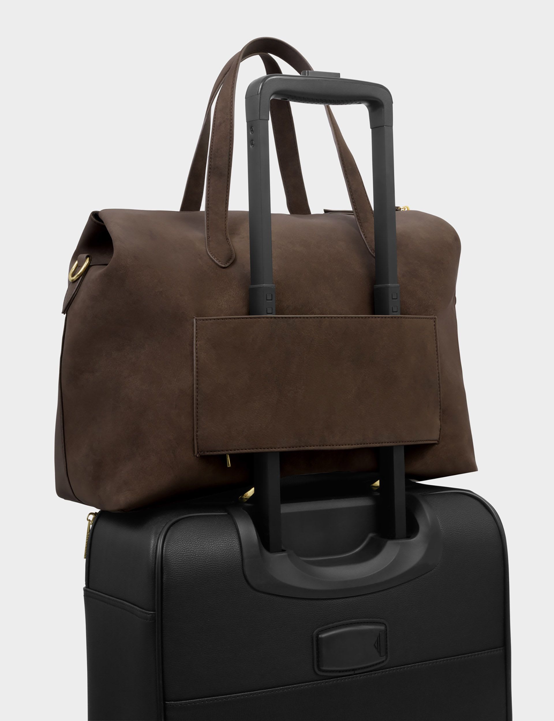 Katie Loxton weekend bag in faux suede, imported from the UK