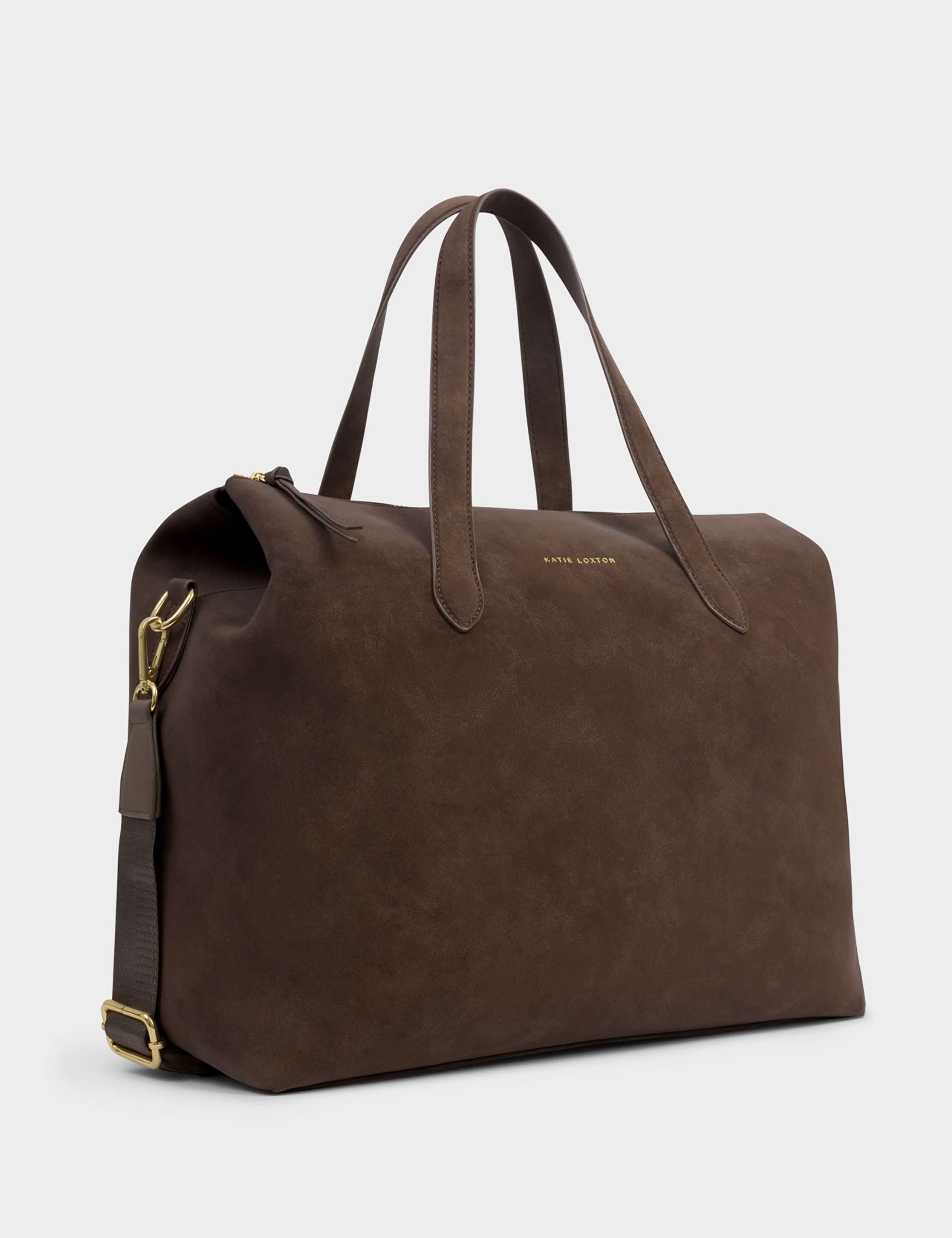 Katie Loxton weekend bag in faux suede, imported from the UK