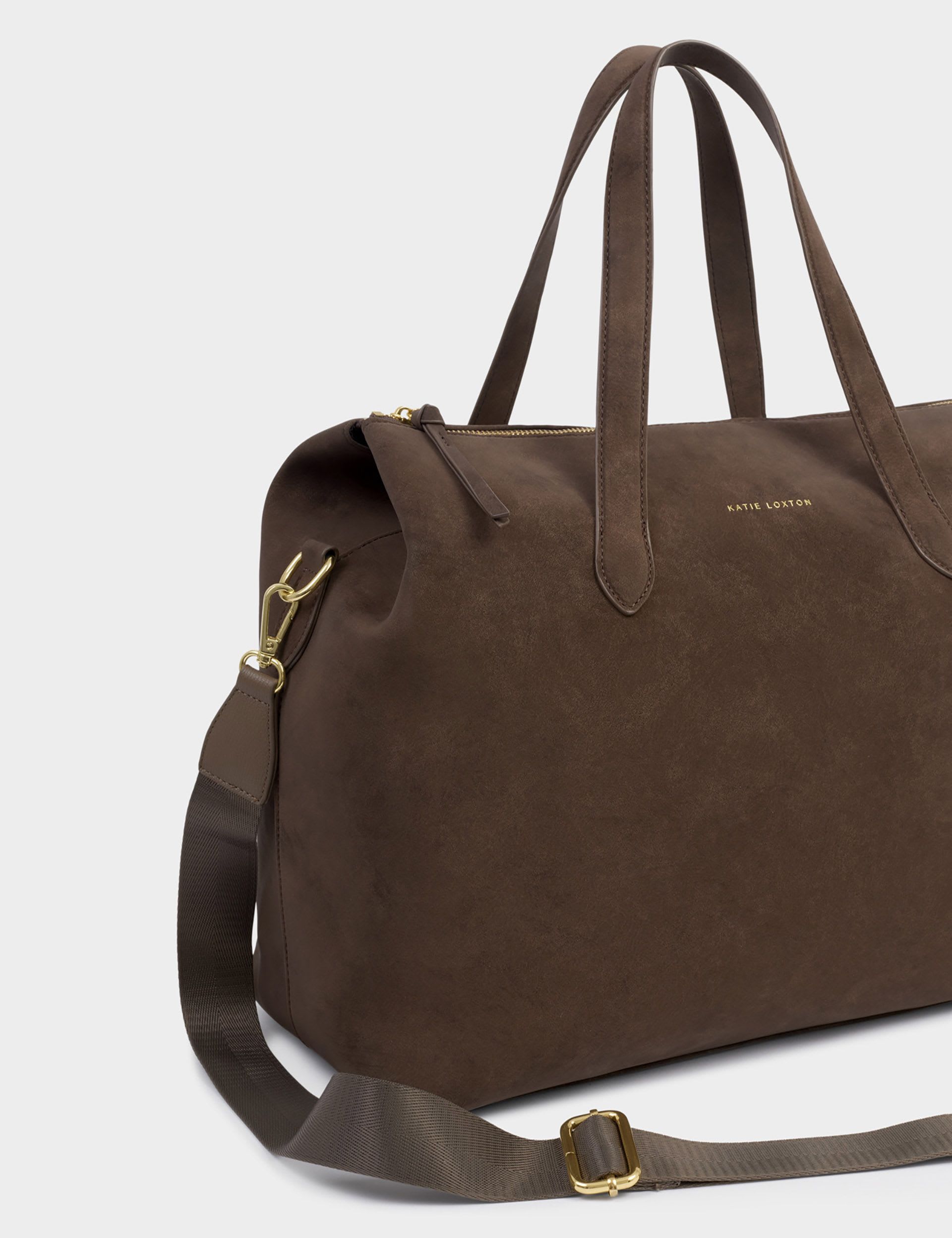 Katie Loxton weekend bag in faux suede, imported from the UK