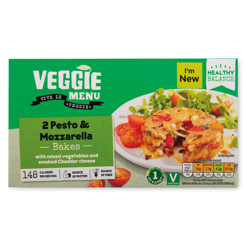 Frozen pesto and mozzarella bakes 2 pack, UK version