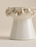 Petal Ceramic Pillar Candle Holder 12.1 cm height, UK version