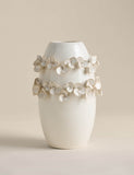 Petal ceramic vase with hand-shaped petals (British brand)
