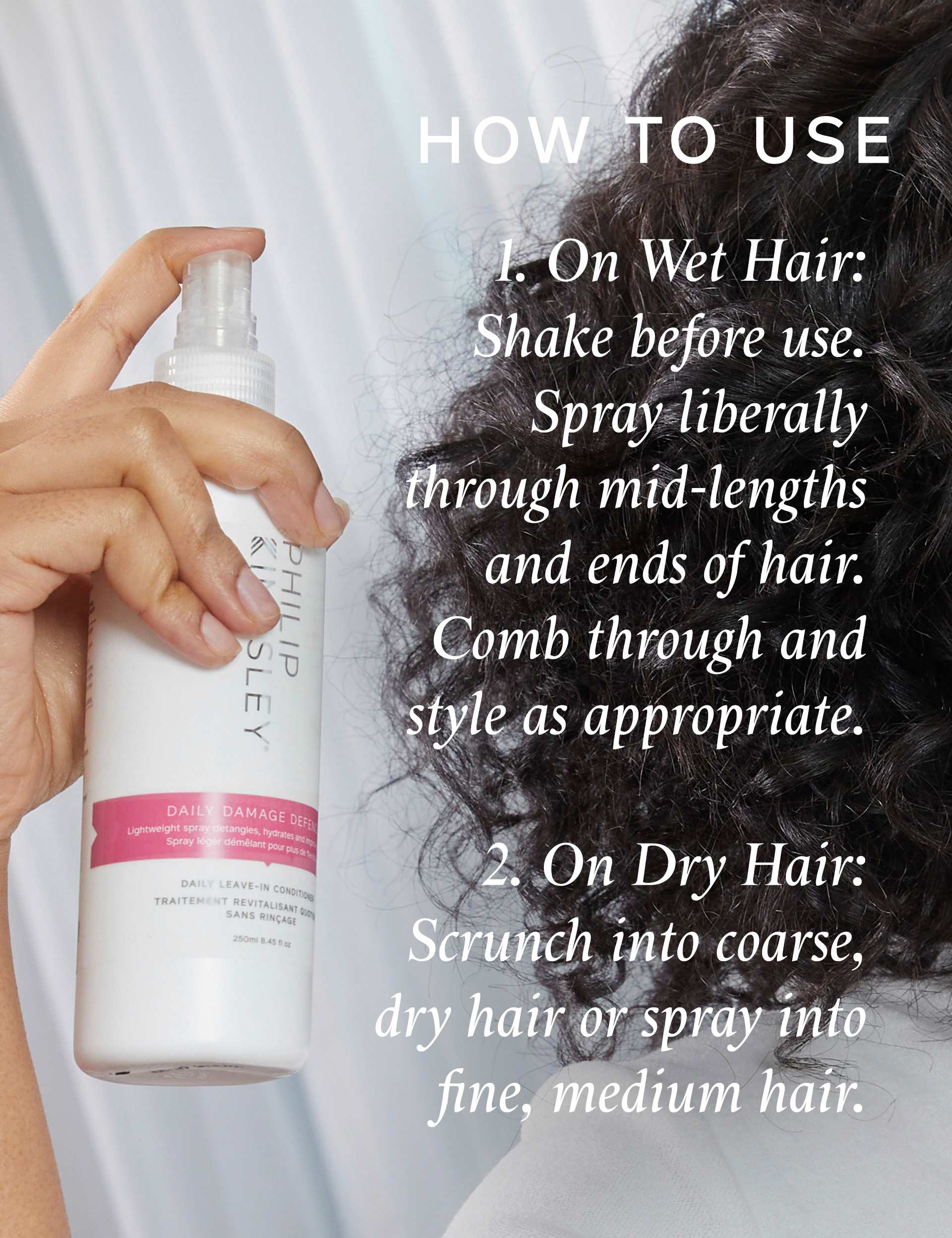 Philip Kingsley Daily Damage Defence leave-in conditioner 250ml, imported from the UK