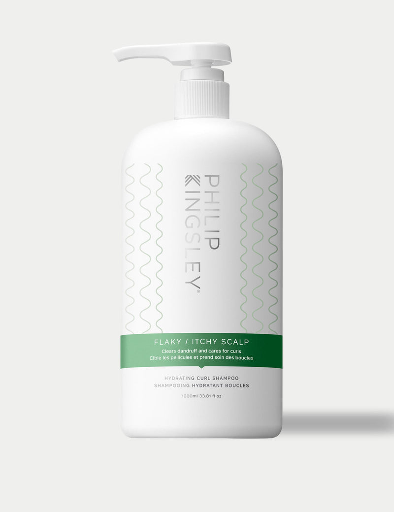 Philip Kingsley flaky/itchy scalp hydrating curl anti-dandruff shampoo 1000ml, imported from the UK