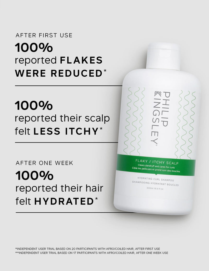 Philip Kingsley Flaky/Itchy Scalp Hydrating Curl Anti-Dandruff Shampoo 500ml, imported from the UK