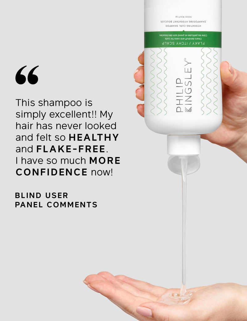 Philip Kingsley Flaky/Itchy Scalp Hydrating Curl Anti-Dandruff Shampoo 500ml, imported from the UK
