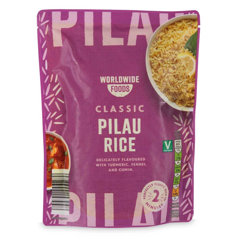 Fluffy pilau rice ready to heat and serve, UK version