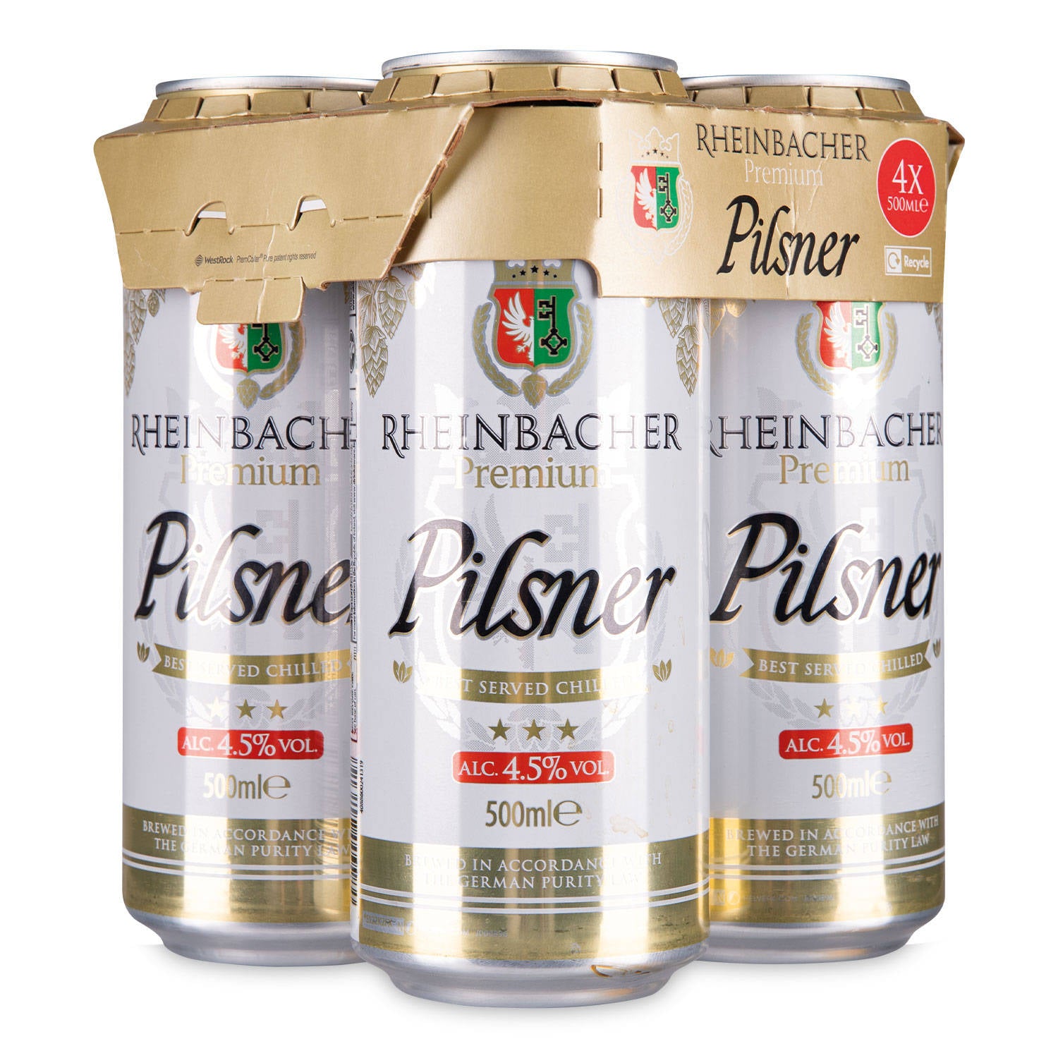 Pilsner 4 pack beer, UK version