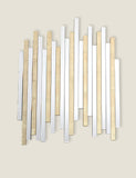 Pimento wall mirror staggered gold finish 66cm, imported from the UK