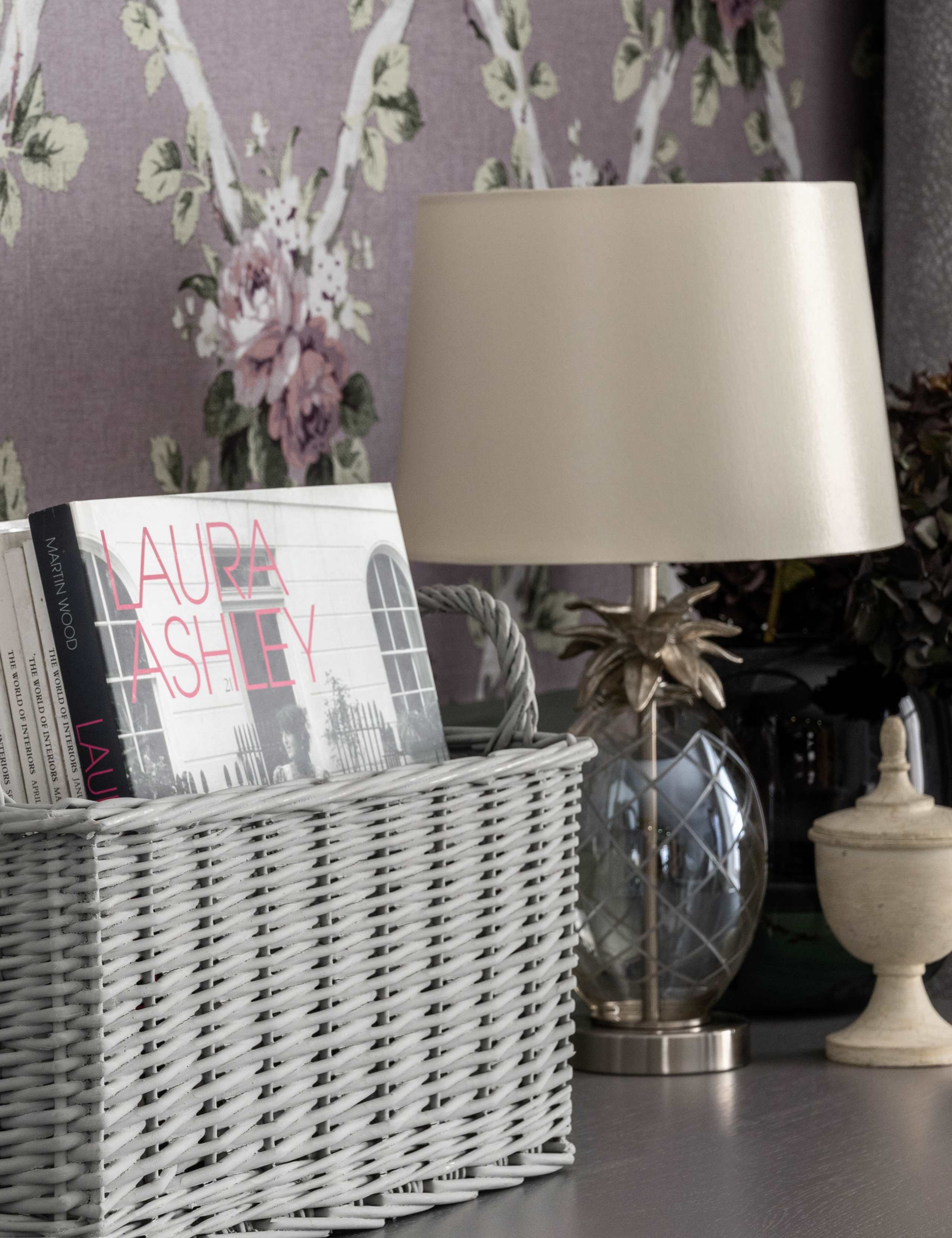 Laura Ashley pineapple glass table lamp (British brand)