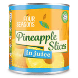 Canned pineapple slices in juice - British product
