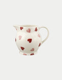 Emma Bridgewater pink hearts milk jug half-pint - British product