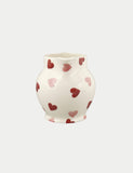 Emma Bridgewater pink hearts milk jug half-pint - British product