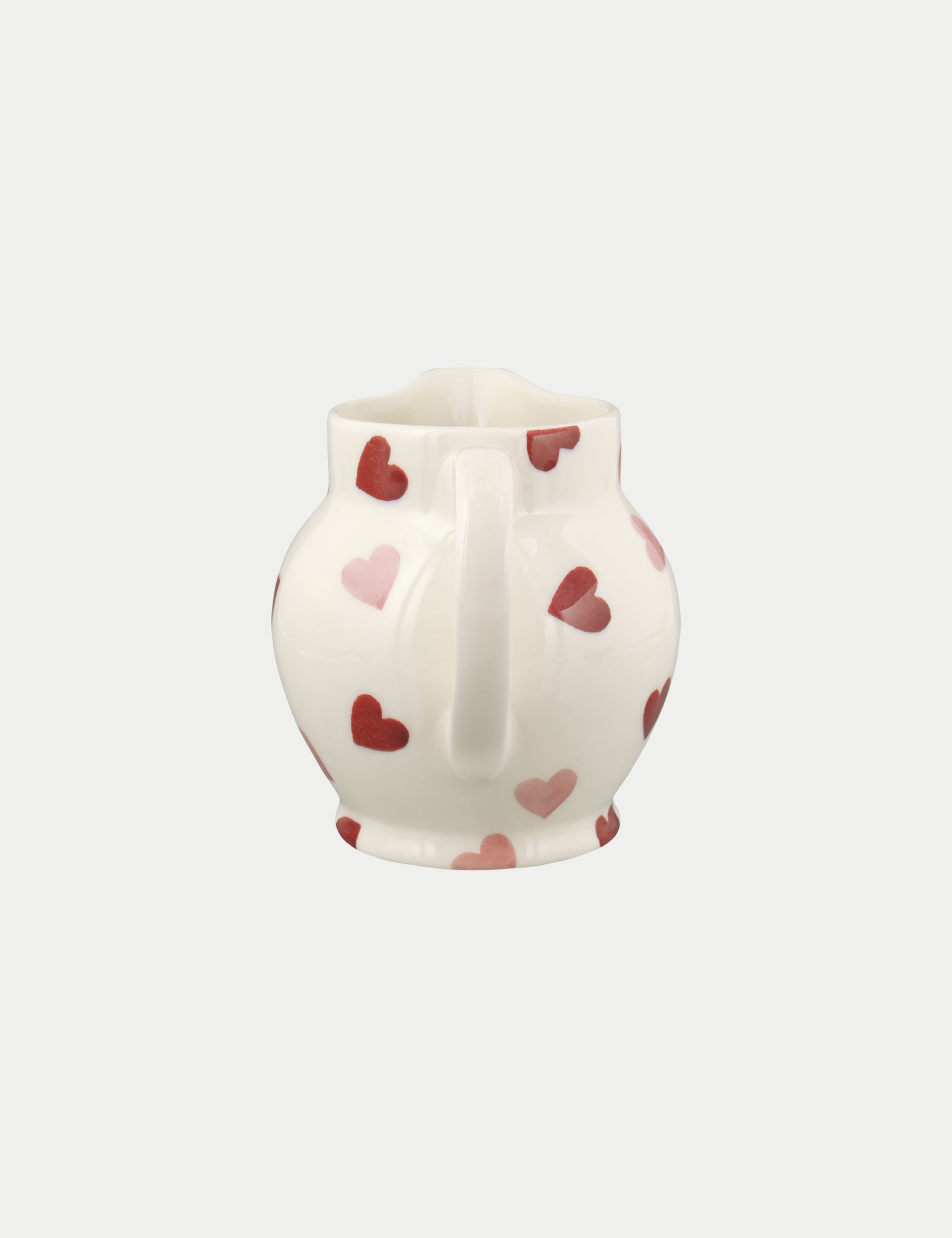 Emma Bridgewater pink hearts milk jug half-pint - British product