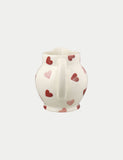 Emma Bridgewater pink hearts milk jug half-pint - British product