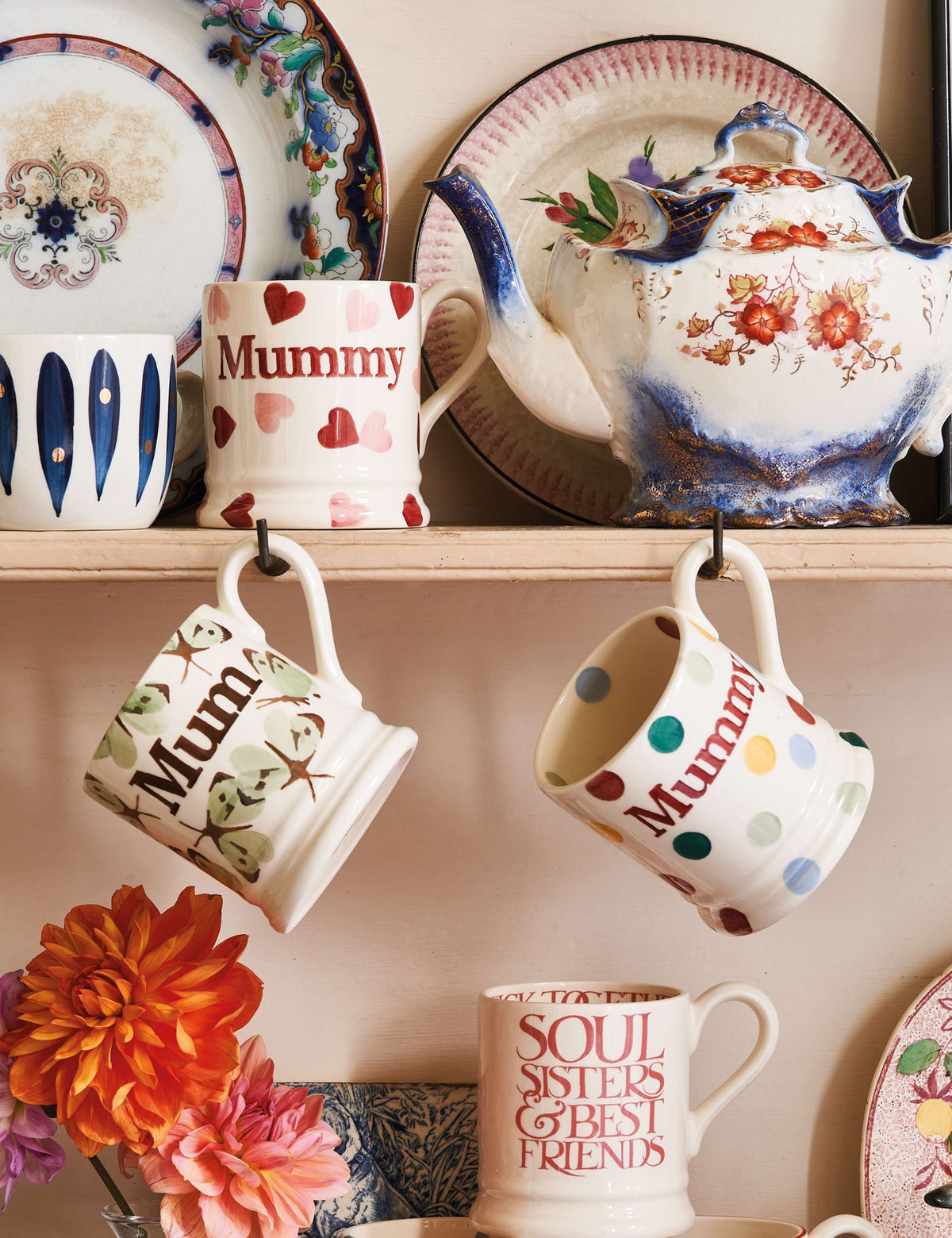 Emma Bridgewater Mummy mug pink hearts, UK version