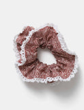 Pink paisley print scrunchie - British product